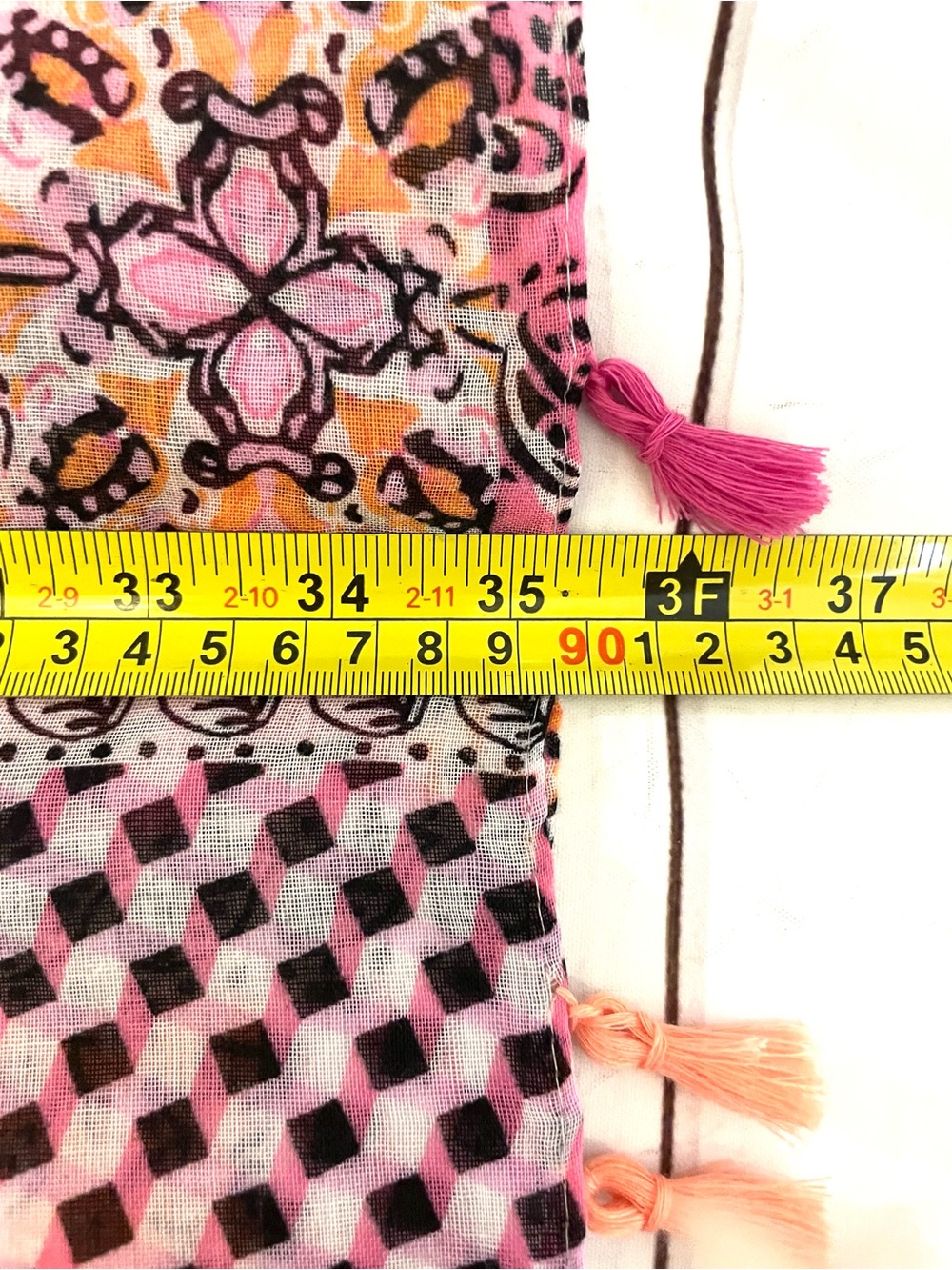 Custom Upcycled Dolly Graphic Tee with Pink & Orange Patchwork Sleeves XL-2XL - Picture 14 of 16